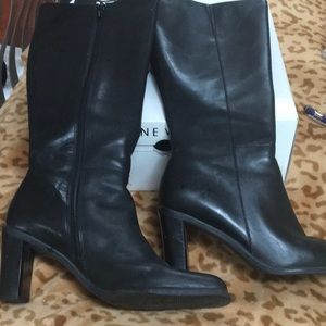 Natralizer tall black leather boots
